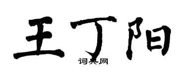 翁闓運王丁陽楷書個性簽名怎么寫