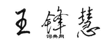 駱恆光王鋒慧行書個性簽名怎么寫