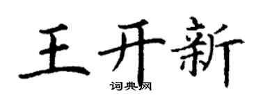 丁謙王開新楷書個性簽名怎么寫