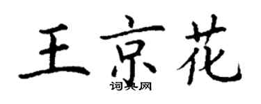 丁謙王京花楷書個性簽名怎么寫