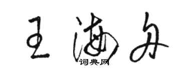 駱恆光王海舟草書個性簽名怎么寫