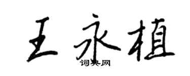 王正良王永植行書個性簽名怎么寫
