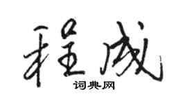 駱恆光程成行書個性簽名怎么寫