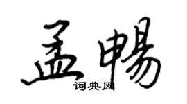 王正良孟暢行書個性簽名怎么寫