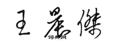 駱恆光王晨傑草書個性簽名怎么寫