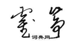 駱恆光霍箏草書個性簽名怎么寫