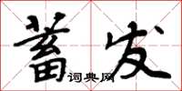 周炳元蓄髮楷書怎么寫