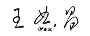 駱恆光王典昌草書個性簽名怎么寫