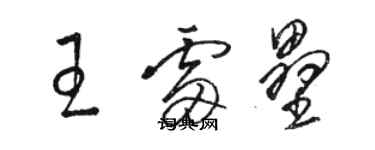 駱恆光王雷壘草書個性簽名怎么寫