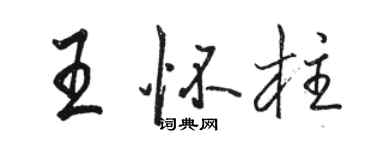 駱恆光王懷柱行書個性簽名怎么寫