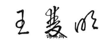 駱恆光王雙明草書個性簽名怎么寫