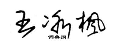 朱錫榮王冰楓草書個性簽名怎么寫