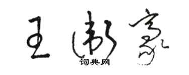 駱恆光王衛豪草書個性簽名怎么寫