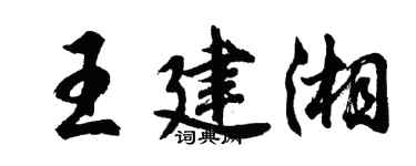 胡問遂王建湘行書個性簽名怎么寫