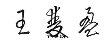 駱恆光王雙盈草書個性簽名怎么寫