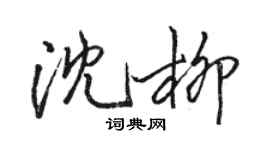 駱恆光沈柳行書個性簽名怎么寫