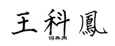 何伯昌王科鳳楷書個性簽名怎么寫