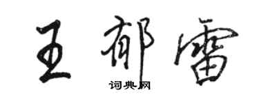 駱恆光王郁雷行書個性簽名怎么寫