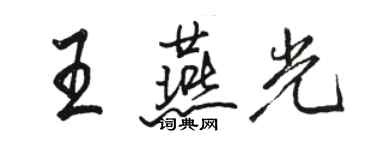 駱恆光王燕光行書個性簽名怎么寫