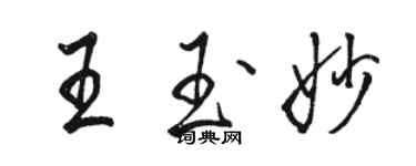 駱恆光王玉妙行書個性簽名怎么寫