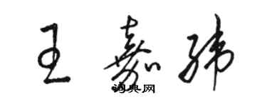 駱恆光王嘉緯草書個性簽名怎么寫