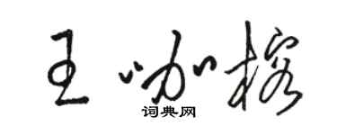 駱恆光王咖榕草書個性簽名怎么寫