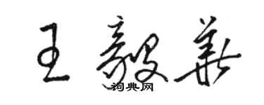 駱恆光王毅華草書個性簽名怎么寫