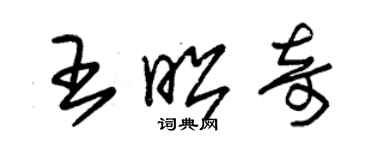 朱錫榮王昭奇草書個性簽名怎么寫