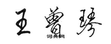 駱恆光王曾琴行書個性簽名怎么寫