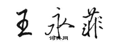 駱恆光王永菲行書個性簽名怎么寫