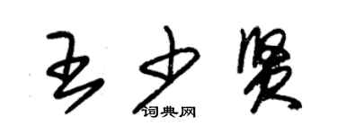 朱錫榮王少賢草書個性簽名怎么寫