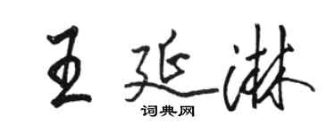 駱恆光王延淋行書個性簽名怎么寫