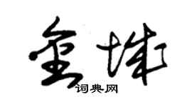 朱錫榮金城草書個性簽名怎么寫