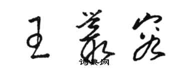 駱恆光王叢容草書個性簽名怎么寫