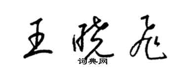 梁錦英王曉飛草書個性簽名怎么寫