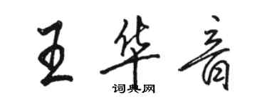 駱恆光王華音行書個性簽名怎么寫