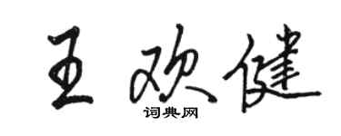 駱恆光王歡健行書個性簽名怎么寫