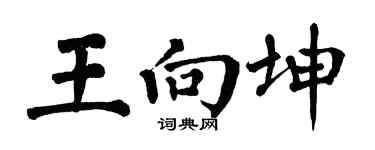 翁闓運王向坤楷書個性簽名怎么寫