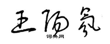 曾慶福王陽氛草書個性簽名怎么寫