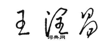 駱恆光王潤昌草書個性簽名怎么寫