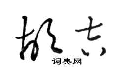 駱恆光胡吉草書個性簽名怎么寫