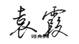 駱恆光袁霞行書個性簽名怎么寫