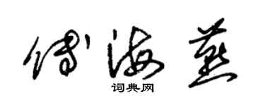 朱錫榮傅海燕草書個性簽名怎么寫