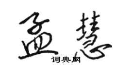 駱恆光孟慧行書個性簽名怎么寫