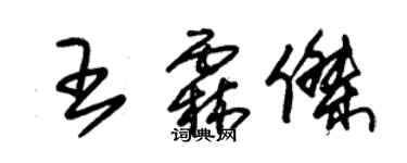 朱錫榮王霖傑草書個性簽名怎么寫