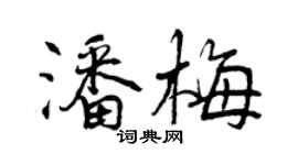 曾慶福潘梅行書個性簽名怎么寫