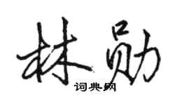 駱恆光林勛行書個性簽名怎么寫