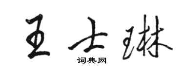 駱恆光王士琳行書個性簽名怎么寫