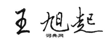 駱恆光王旭起行書個性簽名怎么寫