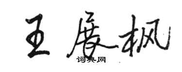 駱恆光王展楓行書個性簽名怎么寫